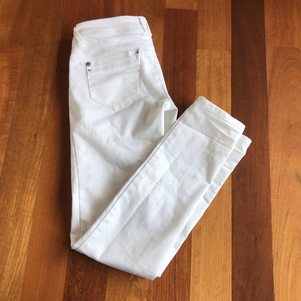 Rewind Women’s WHITE STRETCH Denim Jeans skinny 0